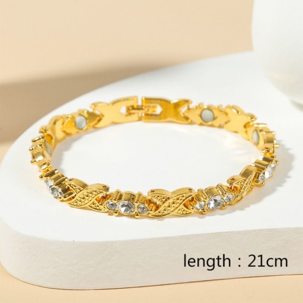 Magneettiset rannerenkaat Menopause Reliving Rannekoru WHITE GOLD CHAIN White Gold Chain