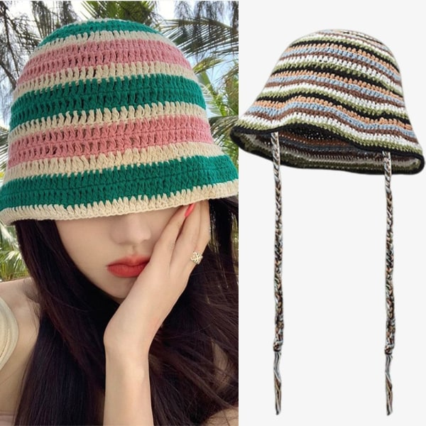 Neulotut pipot Panama Cap FF F