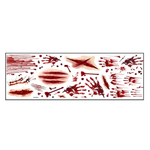 Halloween dekorative klistremerker Bloody Handprint Decals