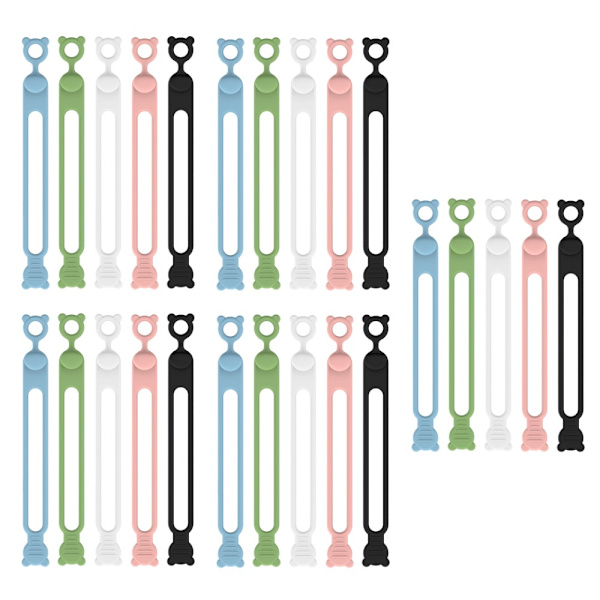 25ST Silikonbuntband Buntband Sladdvindare 25PCS