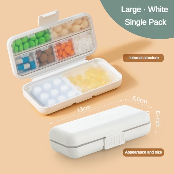 Medicinæske Travel Pill Organizer BLÅ 5 CELLER 5 CELLER Blue 5 cells-5 cells