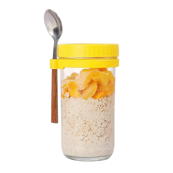 Maito-aamiaislasipurkki KELTAINEN 600ml 600ml yellow 600ml-600ml