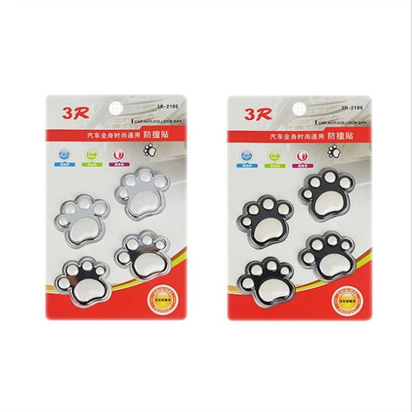 4 kpl Karhun tassu raaputustarrat Auton ovitarrat MUSTA Black