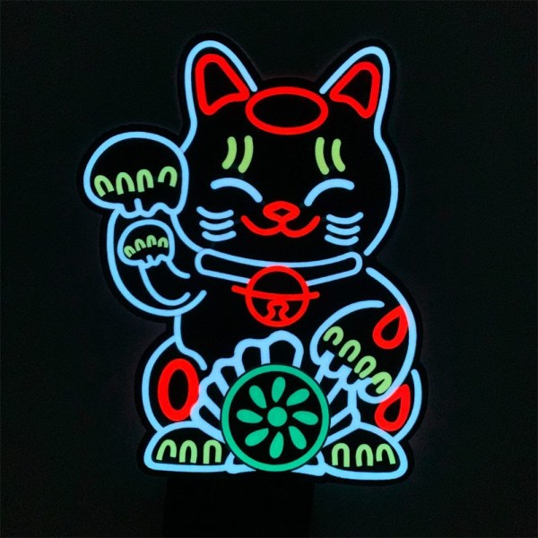 LED-bil-klistremerke Frontrute-klistremerke NY LUCKY CAT NY LUCKY CAT New Lucky Cat