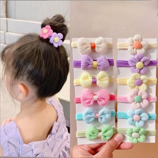 3 stk søde piger blomsterhårbånd Candy Elastisk sløjfe hårbånd butterfly