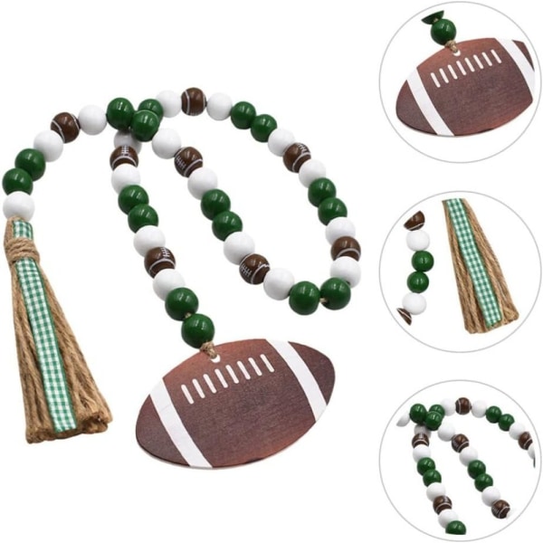 1/2kpl Creative Football Wooden Beads Käsinkudotut puuhelmet 1pcs