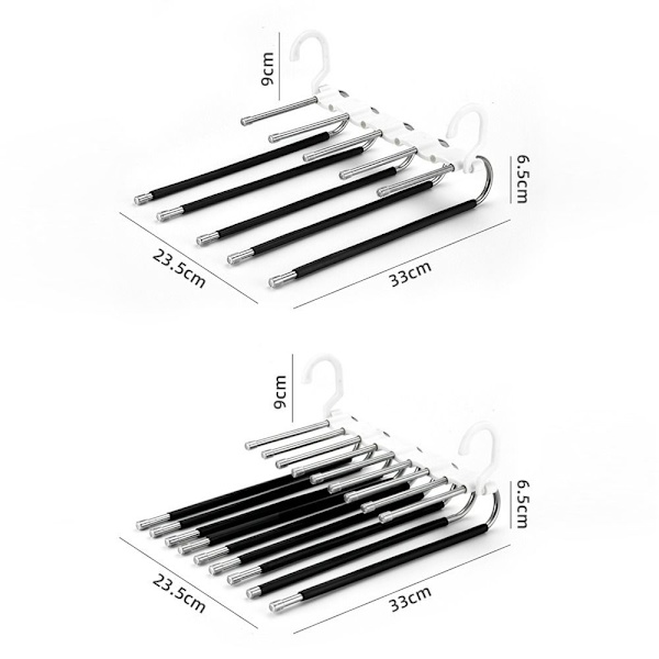 Pant Hanger Magic Trouser Hangers SORT 2 2 Black 2-2