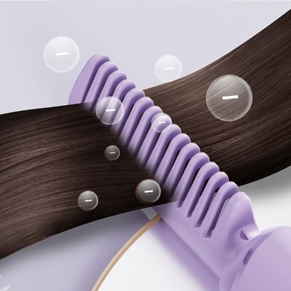 Glat krøllebørste Hår Hot Comb BLÅ blue