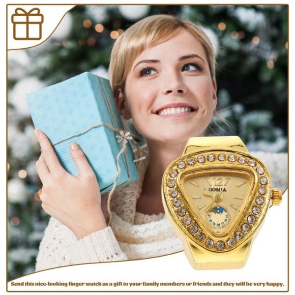 Finger Rings Klockor Ring Watch GULD Gold