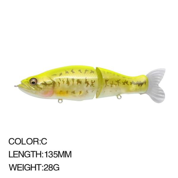 Multi Section -kalastusuhe Minnow Bait CC C