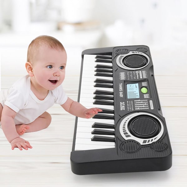 37 tangenter Baby Piano Barn Keyboard Elpiano black