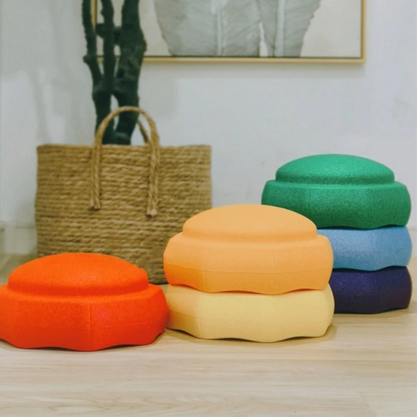 Stepping Stones Foam Balance Blocks PUNAINEN red
