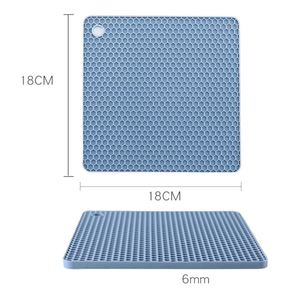 Lämmöneristysmatto Silikoni Trivet Mat TUMMIN SININEN DARK BLUE