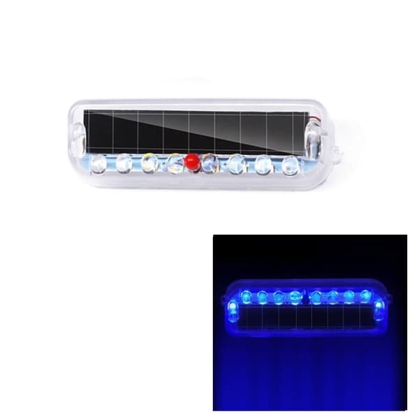 Solar Car Anti-tailgating Blinker lys Advarsel LED lys BLÅTT Blue