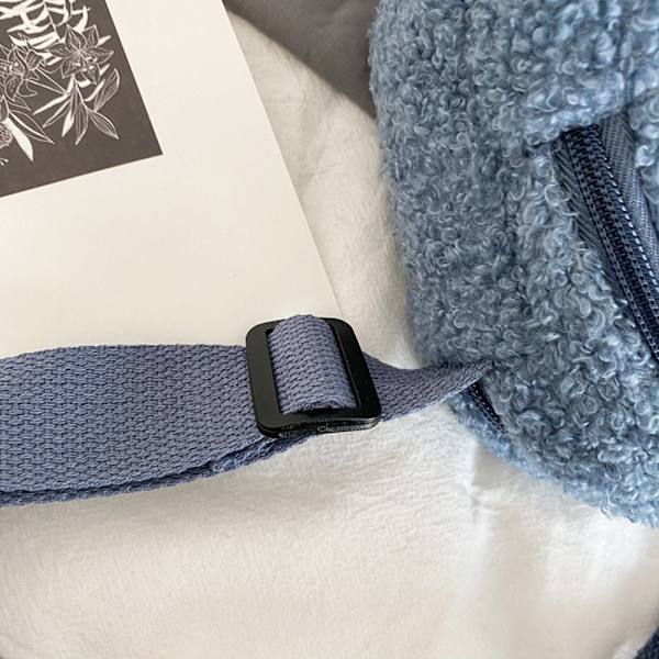 Axelväska Bear Print Handväska BLÅ UTAN HÄNGE UTAN Blue Without Pendant-Without Pendant