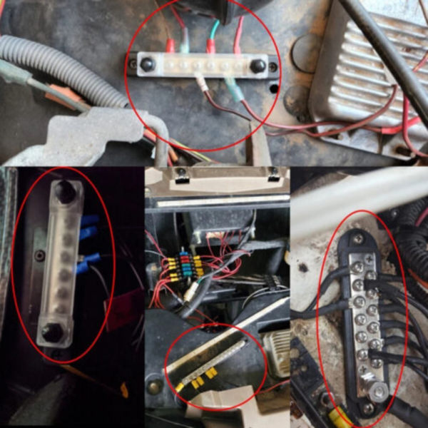 Bus Bar Auto Båt Power RÖD Red