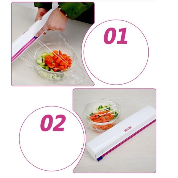 Cling Film Dispenser Food Wrap Cutter Tinnfolie Cutter