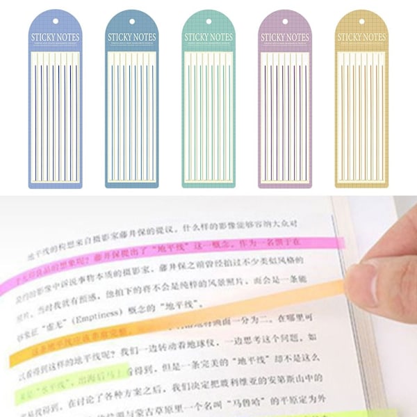 5 påse Sticky Notes Index Memo Pad GUL GUL Yellow