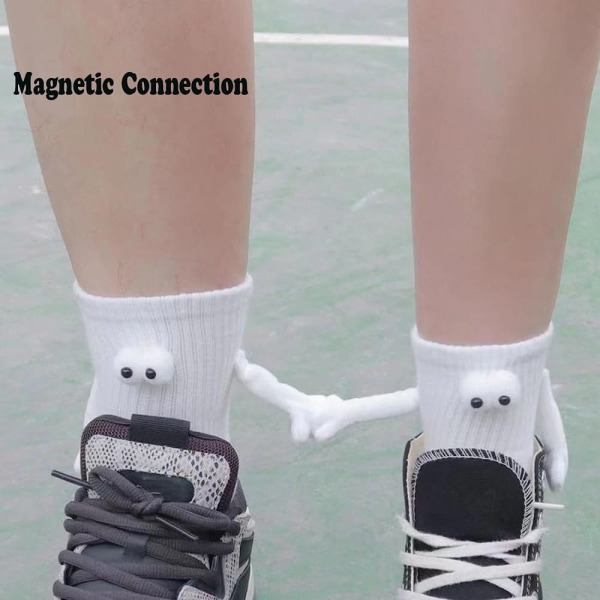 Magnetisk hand som håller strumpor Par som håller händerna Sock SVART Black with Magnetic-with Magnetic