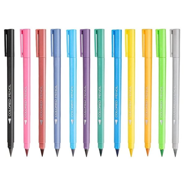 12 Farver/Sæt Farveblyant Eternal Pencil HB Ubegrænset skrivning