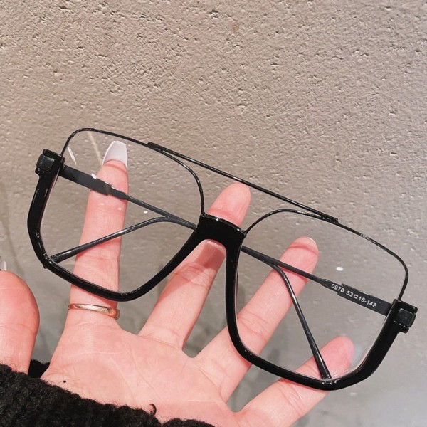 Anti-Blue Light Briller Overdimensjonerte briller SVART GULL SORT Black gold