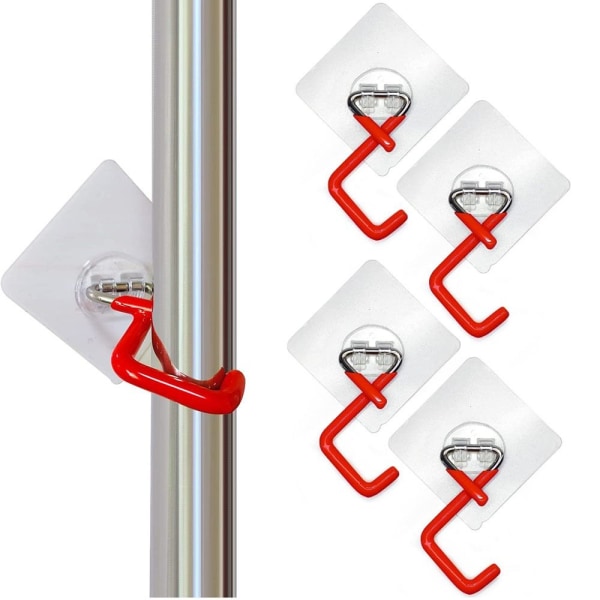 5pack Kvasthållare Mopphängare RÖD red