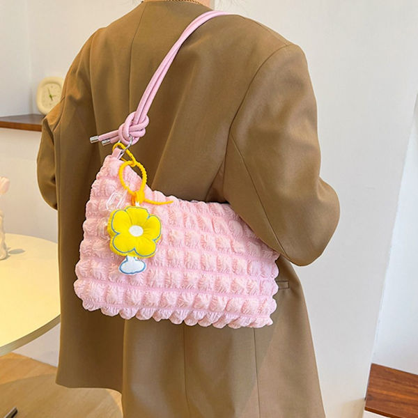 Ruudullinen Kangaskassi Cloud Armpit Bag KELTAINEN yellow