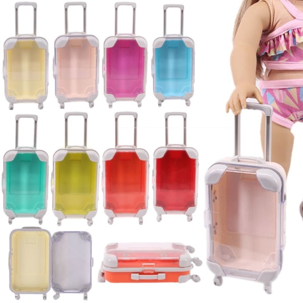 Dukke Transparent Trunk Miniature Trolley Bagage 6 6 6