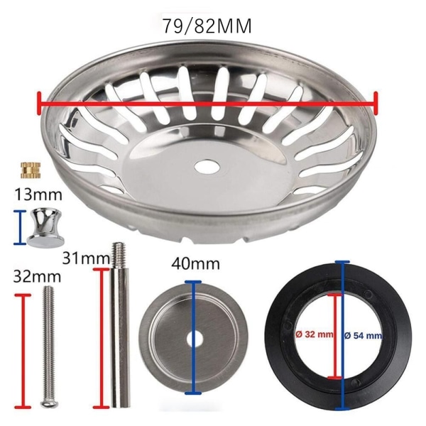 Avløpsplugg Kurv Avløpsvask 82MM 82MM