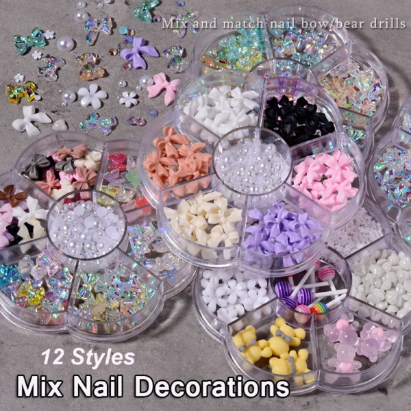 Nail Art Decorations Mix Colors 01 01