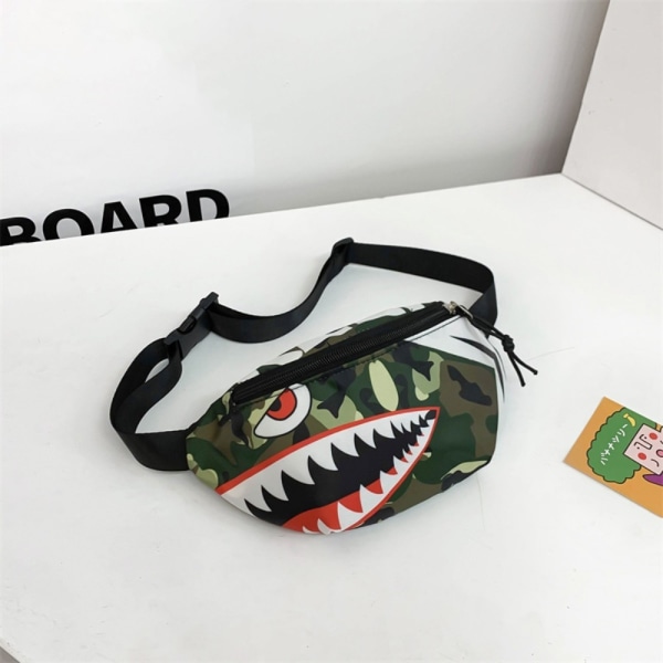Shark Pattern Chest Bag Crossbody Chest Bag CAMOUFLAGE camouflage