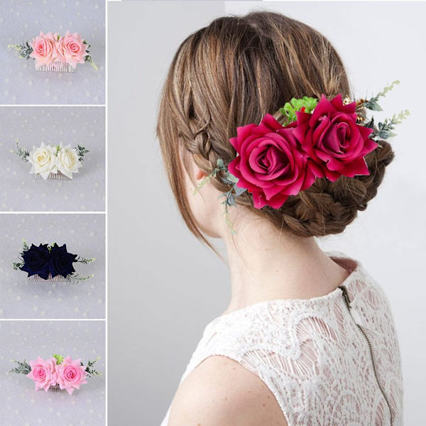 Rose Flower Hair Comb Hair Clip 5 5 5
