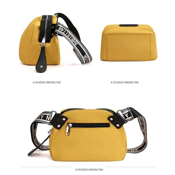 Boutiqueväskor Dam Nylon Shoulder Trendiga Messenger-väskor GUL yellow