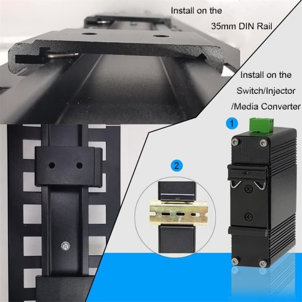 4stk DIN-skinnemontering Clip Snap in Din-Rail monteringsbraketter DIN