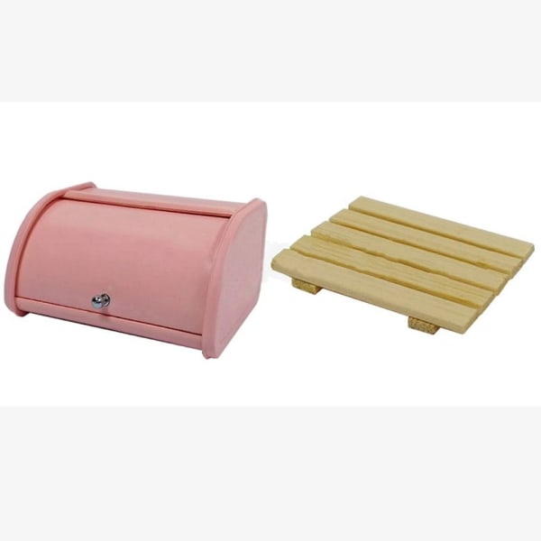 Dockhus Brödbehållare Miniatyr Bakning Förvaringstank ROSA BRÖD pink bread bin-bread bin