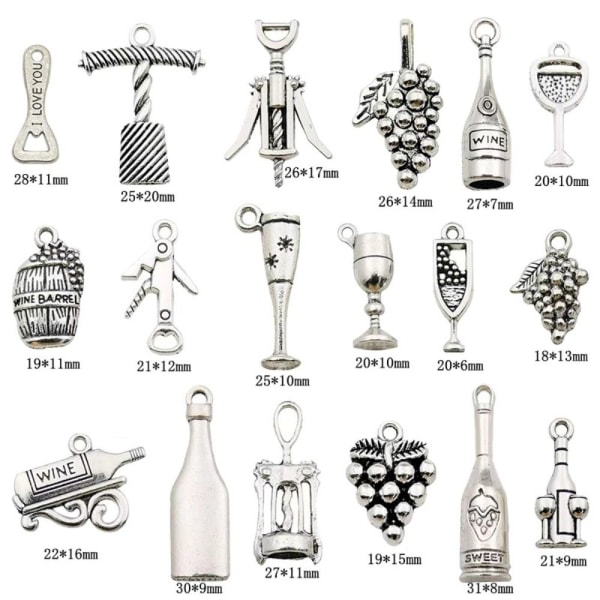 Alloy Wine Charms Champagne Cocktail Goblet Charms Vinglas