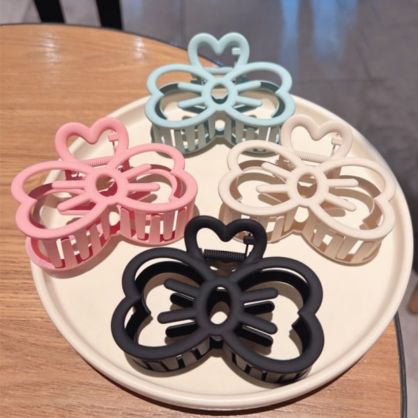 Hair Claw Clips Sløjfe Hair Clips SORT Black