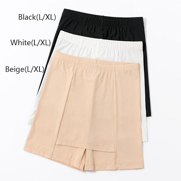 Sommarshorts Dubbellagers säkerhetsbyxor Boxer SVART L Black L