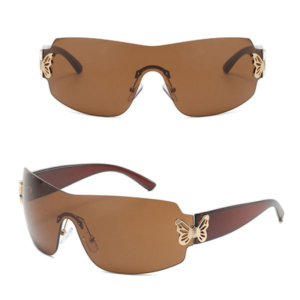 Butterfly Decor Polarized Solglasögon Sport Solglasögon Gradient Gray