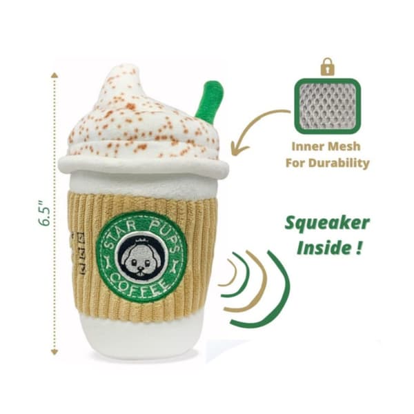Hundelegetøj Chew Squeaky Coffee Cup Design