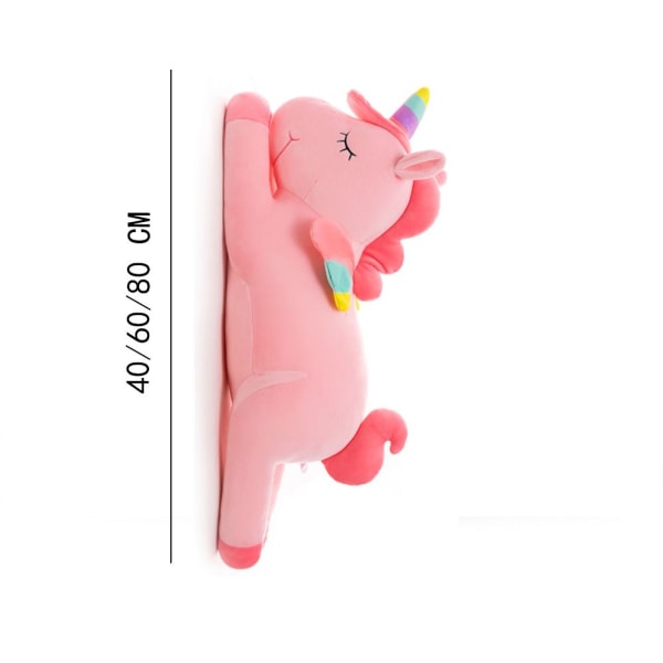 Unicorn Plyschleksak Unicorn Doll VIT 80CM white 80cm