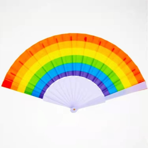 Uusi taitettava Rainbow Fan -tanssiviuhka
