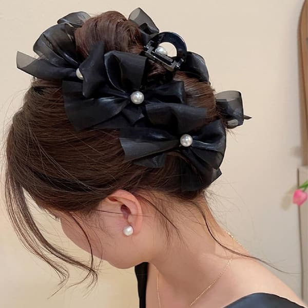 Store Bue Klo Clips Hår Clips SORT SORT Black