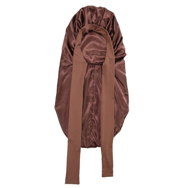 Satin Cap Långt huvudbonad BRUNT brown