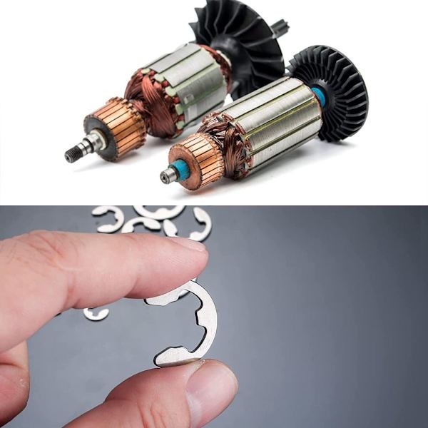 200 Stk Holderinge E-Clip Låsering Snap Ring Sæt