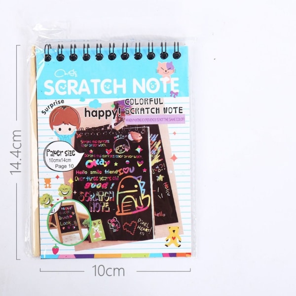 Scratch Notebook Scratch Art Painting Doodle SBLÅ BLÅ SBlue