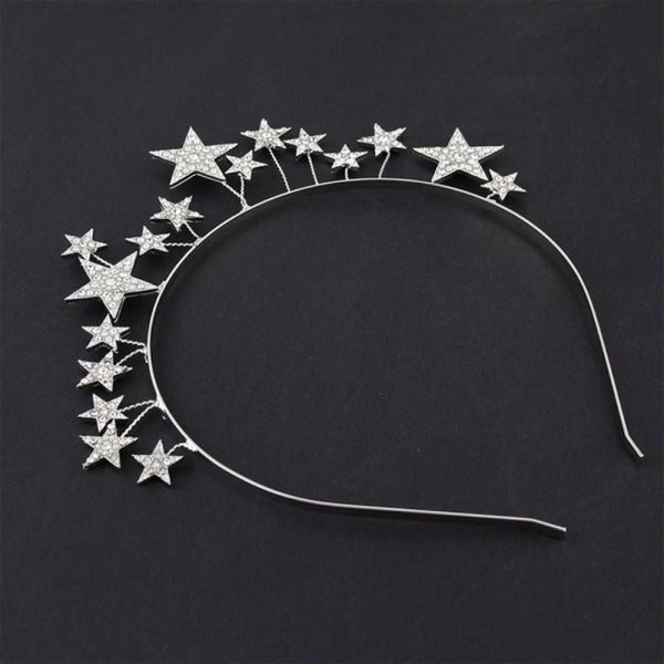 Hårbøyle Star Crown Rhinestone hårbånd