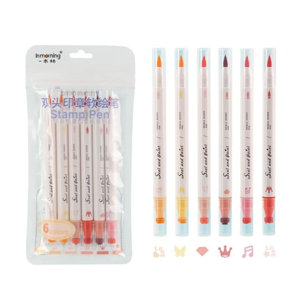 6 st/ Set målarpensel Highlighter 01 01 01