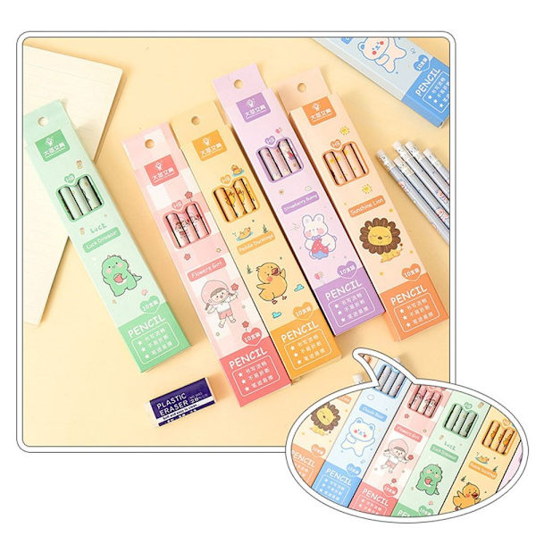 10 Stk HB Blyant Skriveblyant KANIN KANIN Rabbit