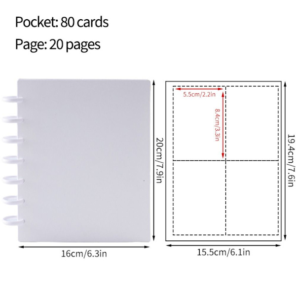 Fotoalbum Lösbladspärm VIT White